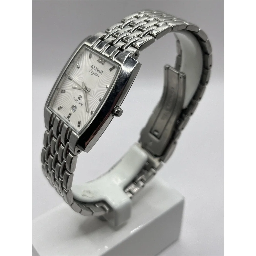 Accurate Legato+‎ Swiss Sapphire Crystal Men's Quartz Watch AMQ117- New Battery
